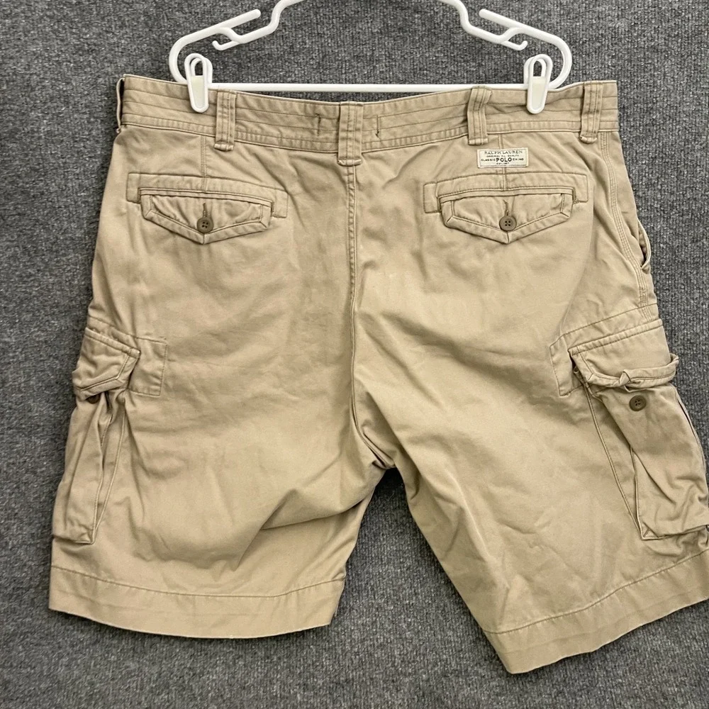 Polo Ralph Lauren Cargo Cotton Shorts Men's Sz 42 Khaki